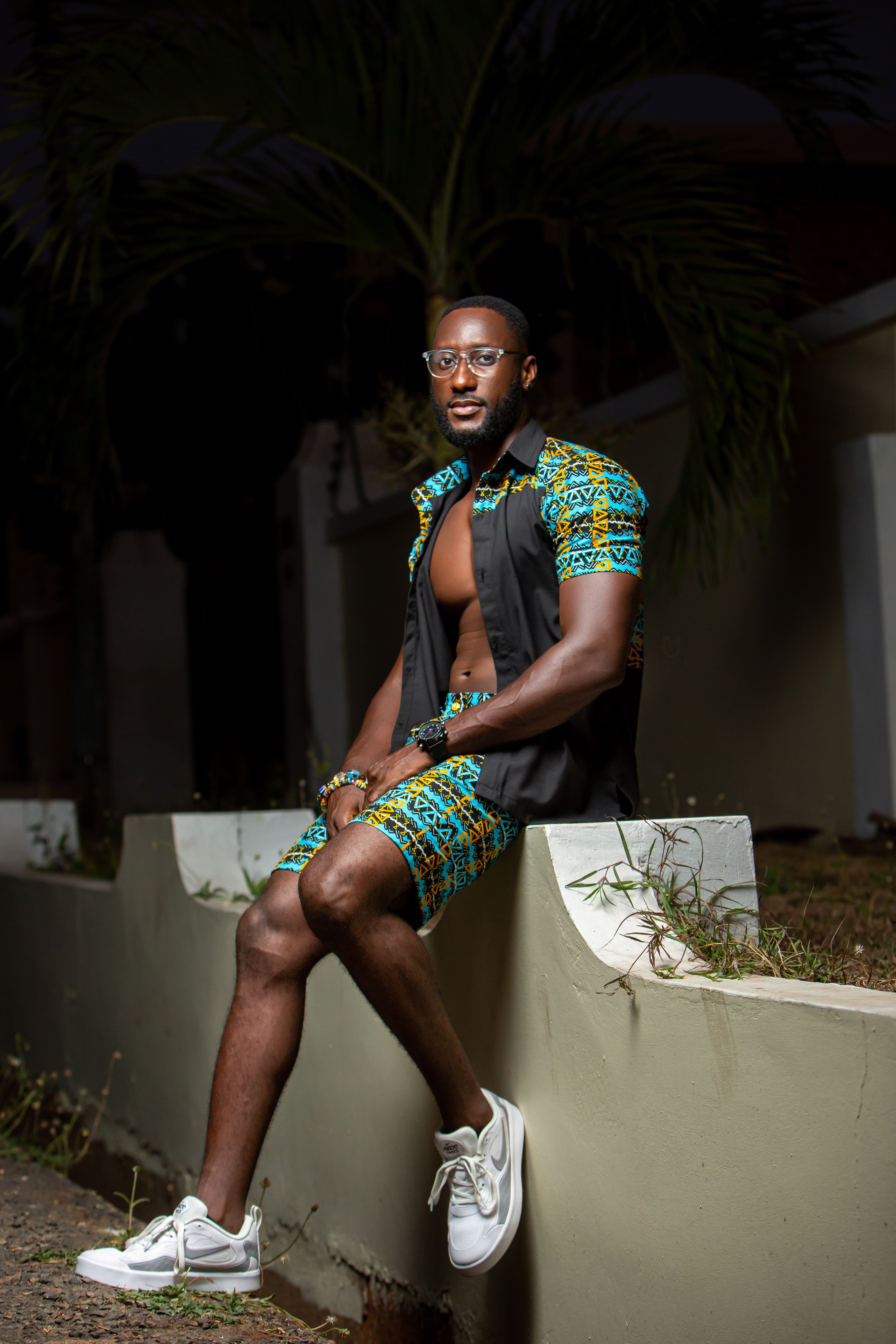 F.SKY — Ankara Print Short Set